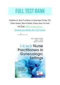 Guidelines for Nurse Practitioners in Gynecologic Settings 12th Edition Hawkins, Roberto-Nichols, Stanley-Haney Test Bank