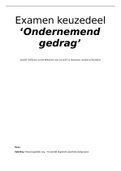 Uitwerking keuzedeel 'ondernemend gedrag' - brave minds - niveau 3 en 4