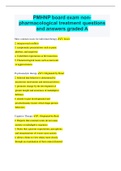 PMHNP board exam nonpharmacological treatment questions and answers graded A