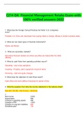   C214 OA  Financial Management Retake Exam-with 100% verified answers-2022