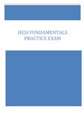 HESI FUNDAMENTALS  PRACTICE EXAM