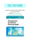 Introduction to Clinical Pharmacology 9th Edition Visovsky Zambroski Hosler Test Bank