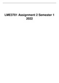 LME3701 Assignment 2 Semester 1 2022