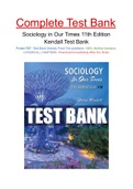 Sociology in Our Times 11th Edition Kendall Test Bank