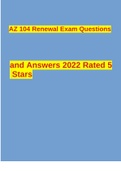 AZ 104 Renewal Exam Questions and Answers 2022 Rated 5 Stars