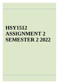 HSY1512 ASSIGNMENT 2 SEMESTER 2 2022