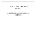 ATI TEAS 6 EXAM STUDY GUIDE CONTEMPORARY NURSING SCIENCE/ATI TEAS MATH-TEAS 6