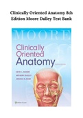 Clinically Oriented Anatomy 8th Edition Moore Dalley Test Bank