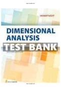 Dimensional Analysis 2nd Edition Horntvedt Test Bank