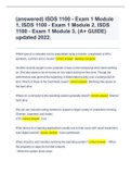(answered) ISDS 1100 - Exam 1 Module 1, ISDS 1100 - Exam 1 Module 2, ISDS 1100 - Exam 1 Module 3, (A+ GUIDE) updated 2022.