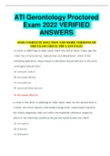 ATI Gerontology Proctored Exam 2022 VERIFIED ANSWERS 