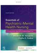 Essentials of Psychiatric Mental Health Nursing 4th Edition Varcarolis Test Bank