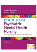 Essentials of Psychiatric Mental Health Nursing 7th Edition Townsend Morgan Test Bank