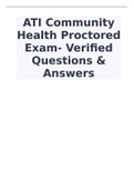 ATI Community Health Proctored Exam- Verified Questions & Answers  