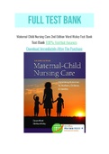 Maternal Child Nursing Care 2nd Edition Ward Hisley Test Bank