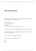 TMC Exam Review Questions and Answers