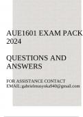 AUE1601 Exam pack 2024(Legal Aspects in Accountancy)