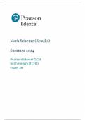 GCSE EDEXCEL June 2024 Higher Triple Science Chemistry Paper 2 Mark Scheme