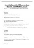 Econ 145L Final UPDATED Actual Exam  Questions and CORRECT Answers