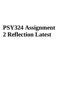 PSY 324 Assignment 2 Reflection Latest