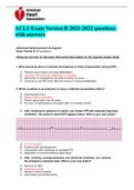 ACLS Exam Version B 2022-2023 questions with answers