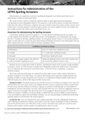 Instructions for  LETRS Spelling Screeners | Top graded A+ | 3  pages 