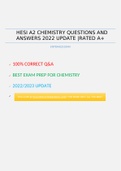  HESI A2 CHEMISTRY QUESTIONS AND ANSWERS 2022 UPDATE |RATED A+