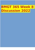 BMGT 365 Week 8 Discussion 2022