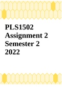 PLS1502 Assignment 2 Semester 2 2022