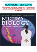 COMPLETE TEST BANK: Microbiology The Human Experience (First Edition) By John W. Foster Zarrintaj Aliabadi Joan L. Slonczewski All Chapters.