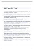  MISY with SAP Final Questions with Solutions