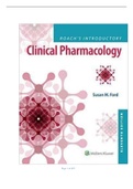 TEST BANK FOR ROACHS INTRODUCTORY CLINICAL PHARMACOLOGY, 11TH EDITION, SUSAN M FORD