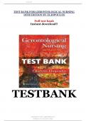 TEST BANK FOR GERONTOLOGICAL NURSING 10TH EDITION BY ELIOPOULOS