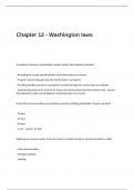 Chapter 12 - Washington laws Exam Questions and Answers