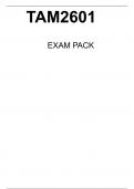 TAM2601 Latest exam pack questions and answers and summarized notes for exam