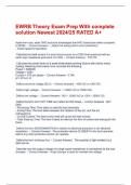 EWRB Theory Exam Prep With complete solution Newest 2024/25 RATED A+