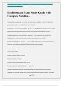 Healthstream Exam Study Guide with Complete Solutions