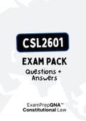 CSL2601 - EXAM PACK (2022) 