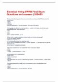 Electrical wiring EWRB Final Exam Questions and answers | 2024/25