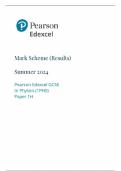 GCSE EDEXCEL May 2024 Higher Triple Science Physics Paper 1 Mark Scheme