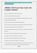 IBHRE CEPS Exam Study Guide with Complete Solutions