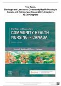 Test Bank - Stanhope and Lancasters Community Health Nursing in Canada, 4th Edition (MacDonald, 2022), Chapter 1-18 | All Chapters