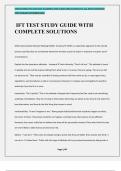 IFT TEST STUDY GUIDE WITH COMPLETE SOLUTIONS