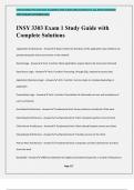 INSY 3303 Exam 1 Study Guide with Complete Solutions