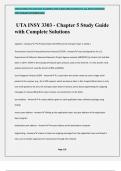 UTA INSY 3303 - Chapter 5 Study Guide with Complete Solutions