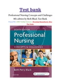 Professional Nursing Concepts and Challenges 8th edition by Beth Black Test Bank