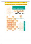 TEST BANK for Timby's Fundamental Nursing Skills and Concepts, 12th Edition by Loretta A Donnelly-Moreno, Verified Chapters 1 - 38, Complete Newest Version