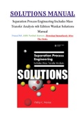 Separation Process Engineering Includes Mass Transfer Analysis 4th Edition Wankat Solutions Manual