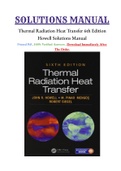 Thermal Radiation Heat Transfer 6th Edition Howell Solutions Manual