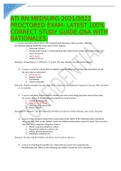 ATI RN MEDSURG 2021/2022 PROCTORED EXAM- LATEST 100% CORRECT STUDY GUIDE.Q$A WITH RATIONALES.